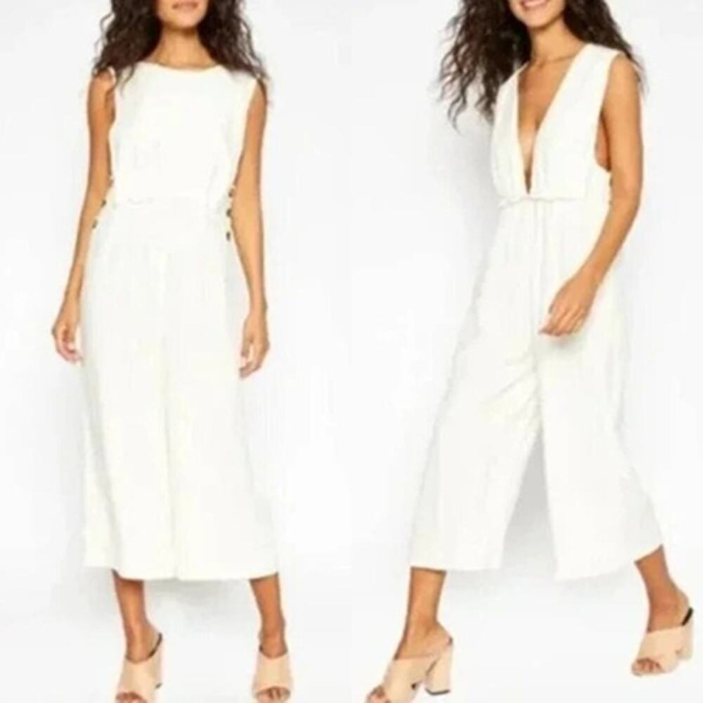 Sadie & Sage Boho Reversible Wide-Leg Jumpsuit Canyon Sunset Size L NWT